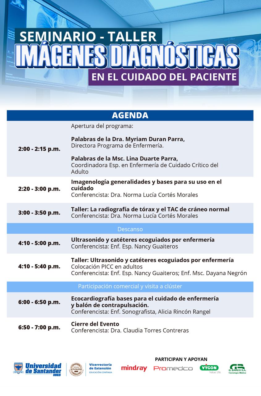 agenda seminario - taller imágenes diagnósticas en el cuidado del paciente