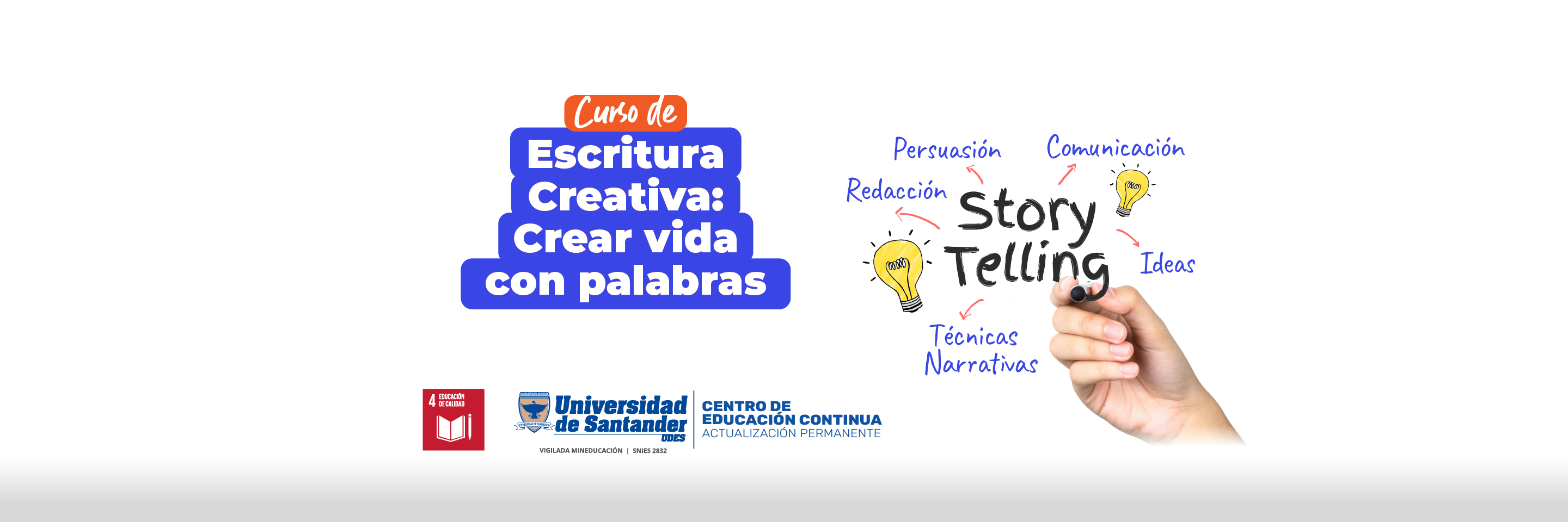 Domina el arte de la palabra, la UDES Valledupar abre curso de Escritura Creativa