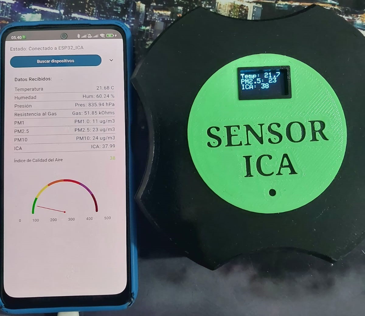 sensor calidad aire udes