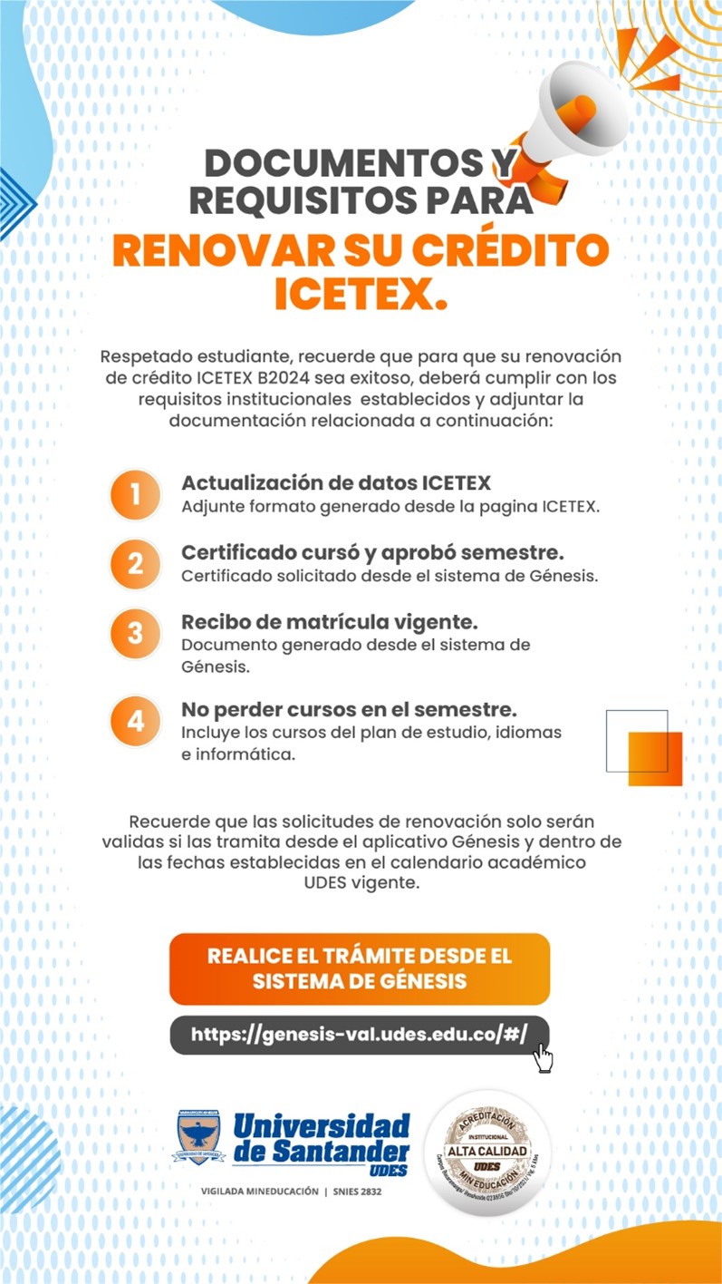 docuementos renvovación ICETEX
