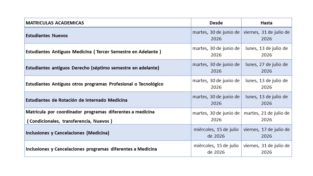 matricula academica 2025 A