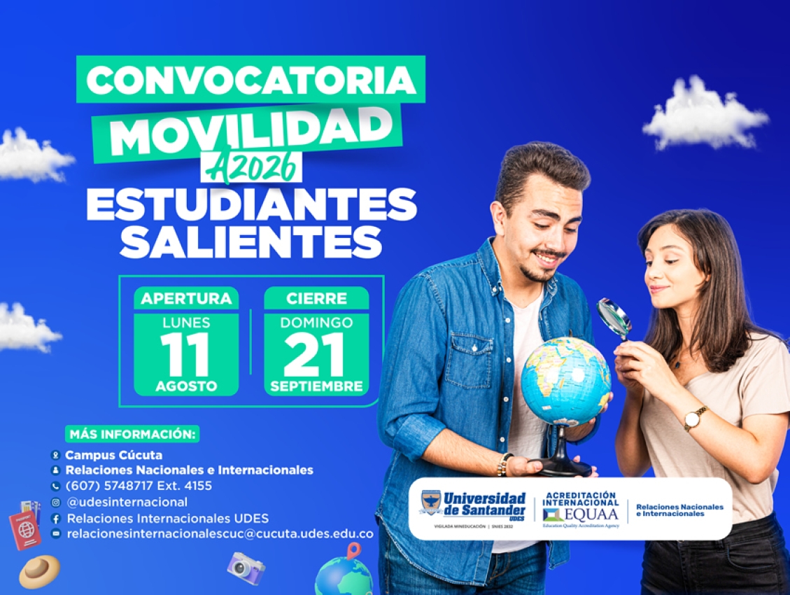 Convocatoria movilidad académica estudiantes UDES A2026