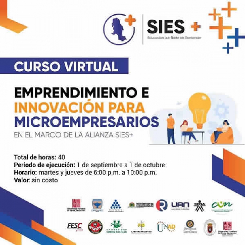 Curso Virtual de Emprendimiento e Innovación para Microempresarios en el Marco de la Alianza SIES+