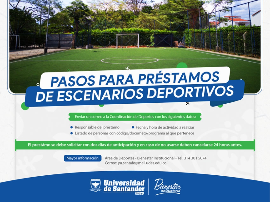 Pasos para Préstamos de Escenarios Deportivos