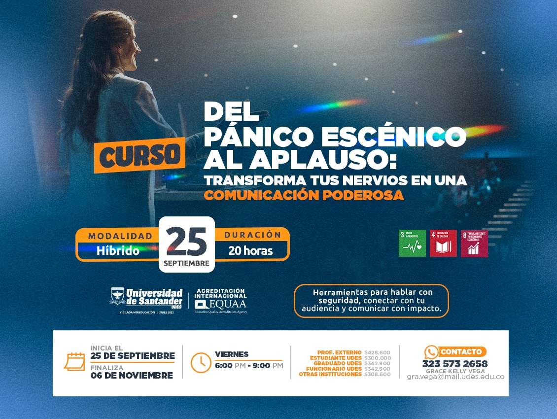 Curso del Pánico Escénico al Aplauso: Transforma tus Nervios en una Comunicación poderosa