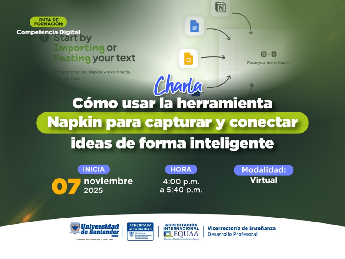 Charla: Cómo usar la herramienta Napkin para capturar y conectar ideas