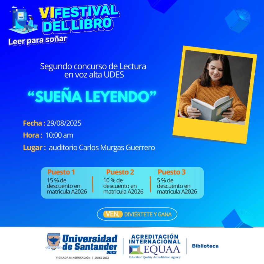Segundo Concurso de lectura en voz alta UDES "Sueña Leyendo"
