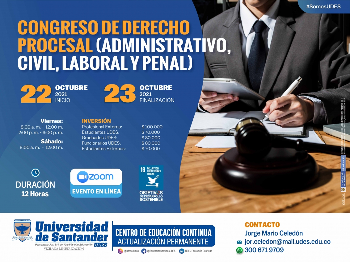 Congreso Derecho Procesal (Administrativo, Civil, Laboral y Penal)