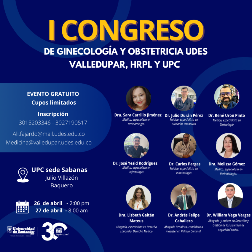 I congreso de Ginecología y Obstetricia UDES Valledupar
