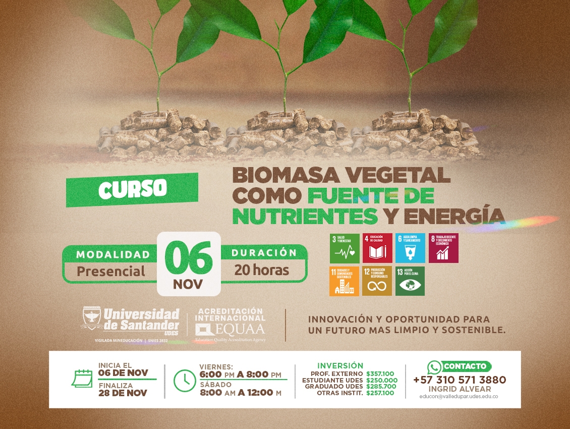 Curso Biomasa Vegetal Como Fuente de Nutrientes y Energía