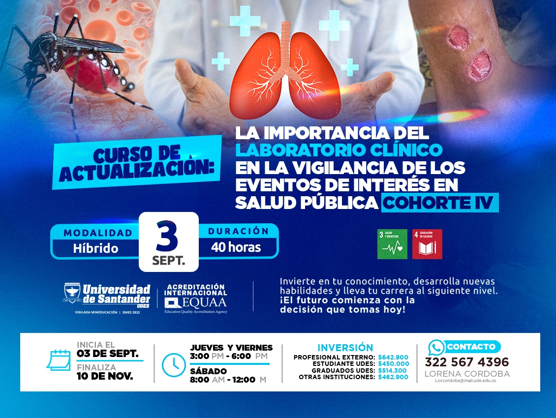 Curso de Actualización: La Importancia del Laboratorio Clínico en la Vigilancia de los Eventos de Interés en Salud Pública Cohorte IV