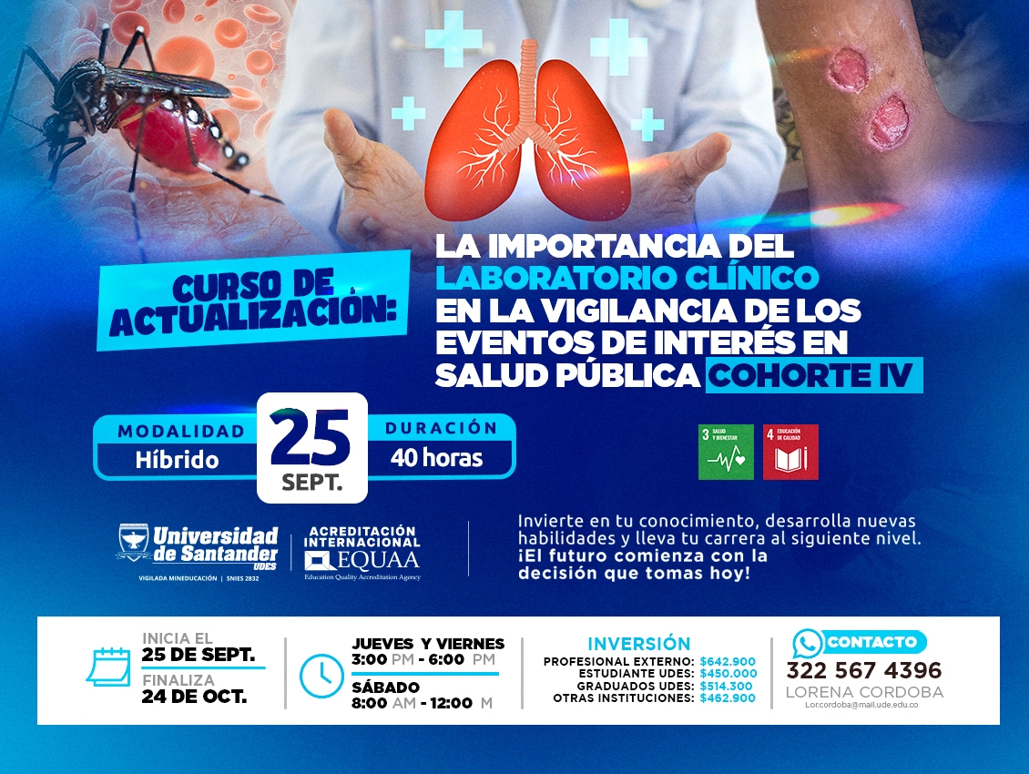 Curso de Actualización: La Importancia del Laboratorio Clínico en la Vigilancia de los Eventos de Interés en Salud Pública Cohorte IV