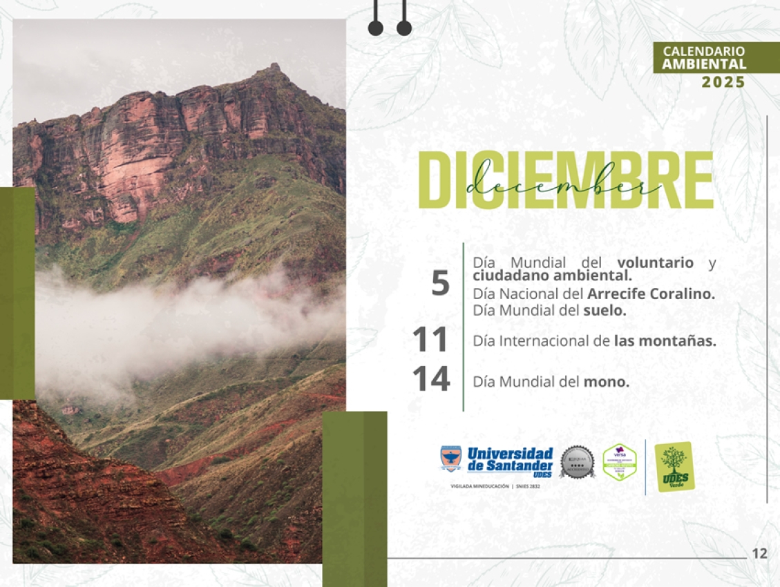 Diciembre - Calendario Ambiental 2025