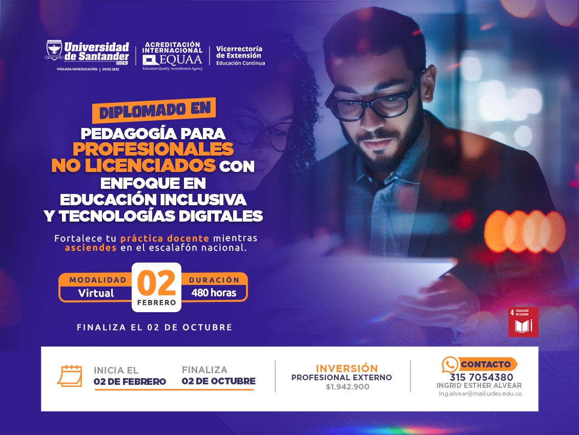 Diplomado en Pedagogía para Profesionales o Licenciados con Enfoque en Educación Inclusiva y Tecnologías Digitales