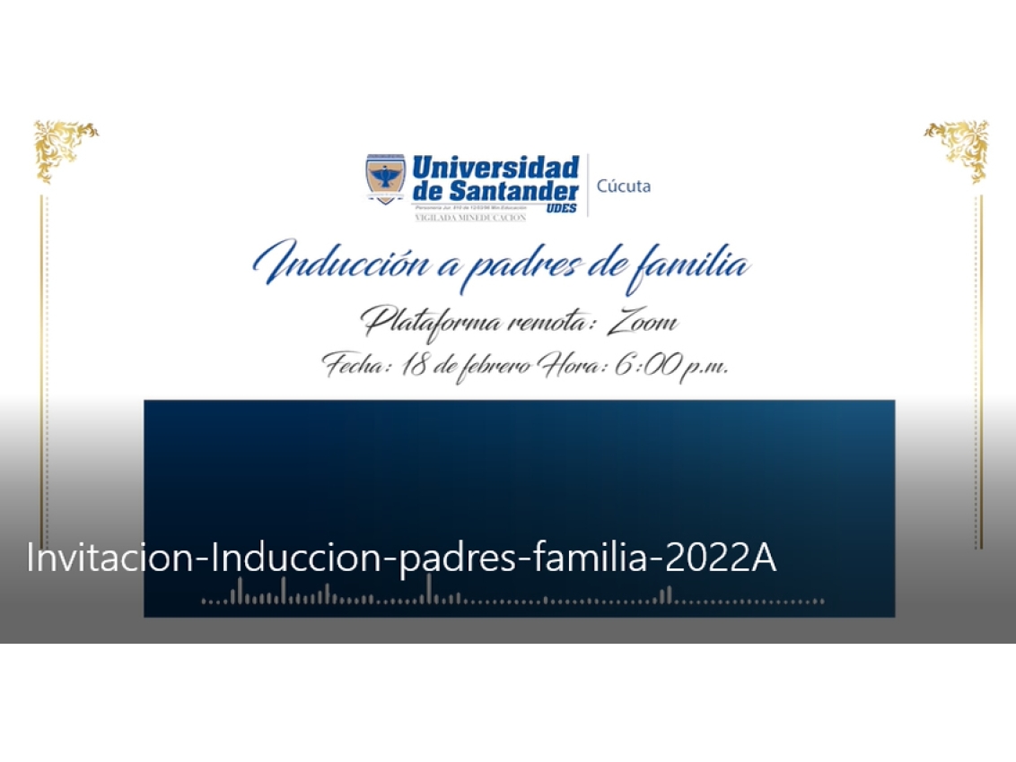 Inducción Padres de Familia 2022-A