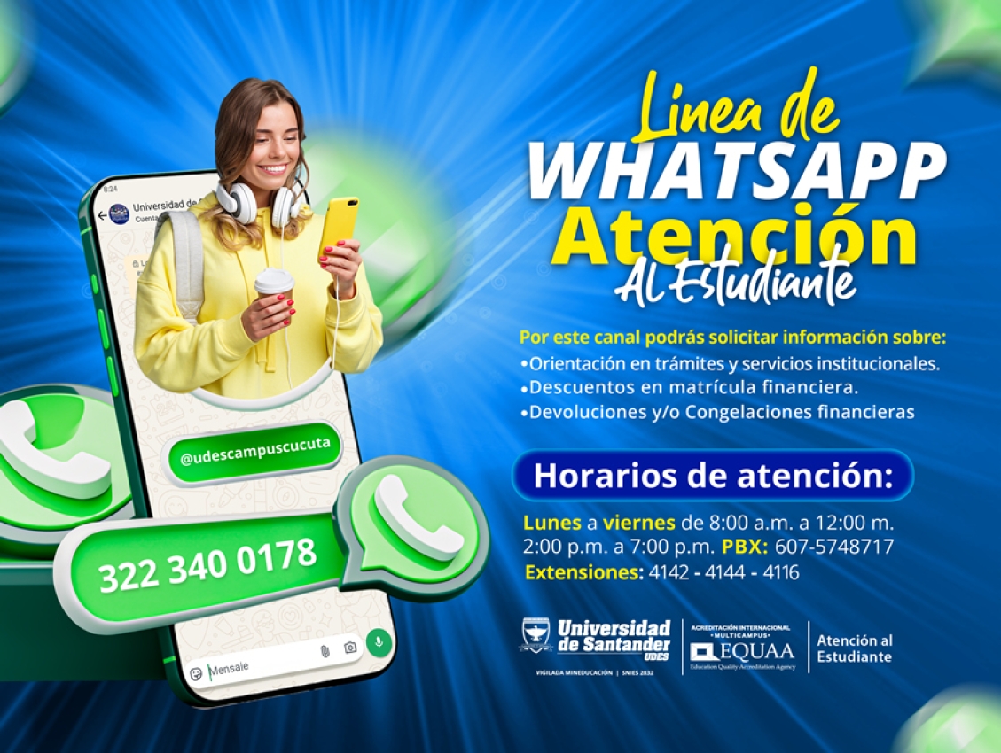 Línea de WhatsApp Atención al Estudiante