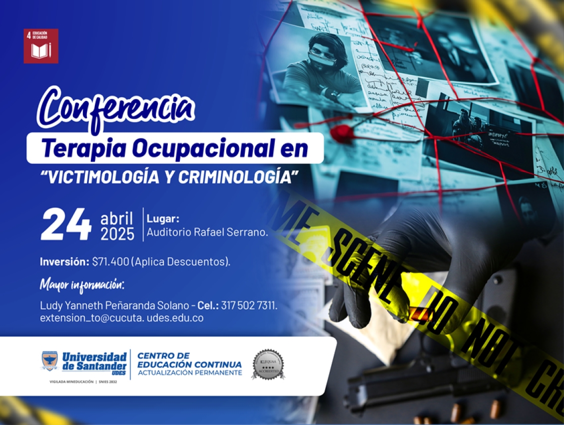 Conferencia: Terapia Ocupacional en Victimología y Criminología