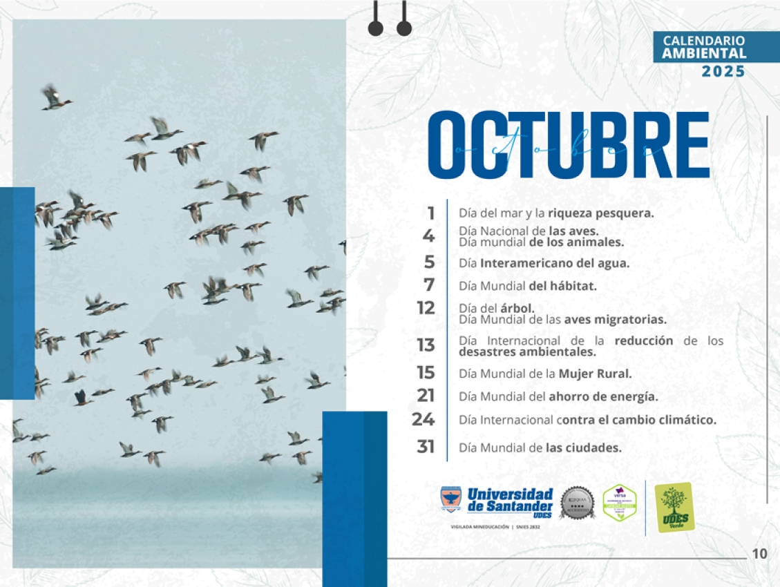 Octubre - Calendario Ambiental 2025