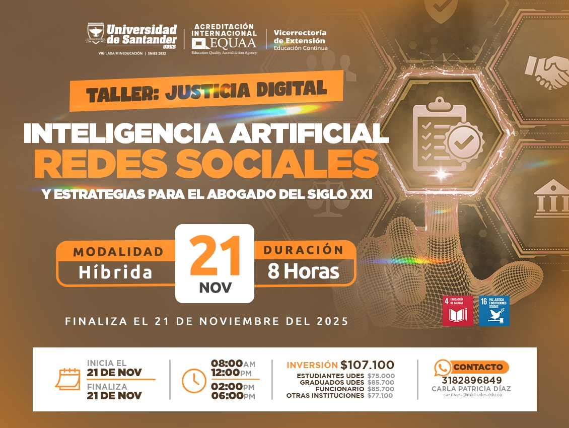 Taller: Justicia Digital: Inteligencia Artificial, Redes Sociales y Estrategias para el Abogado del Siglo XXI