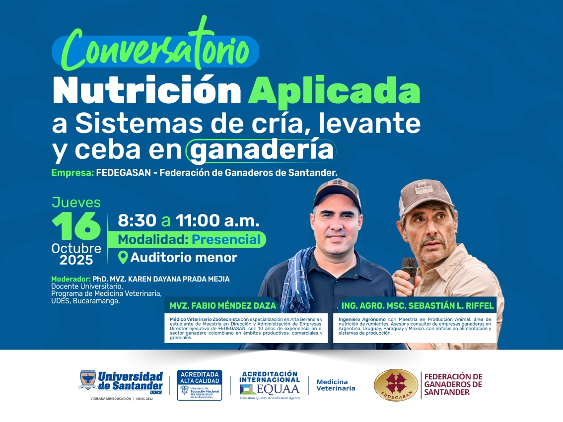 Conversatorio: Nutrición Aplicada a Sistemas de cría, levante y ceba en ganadería