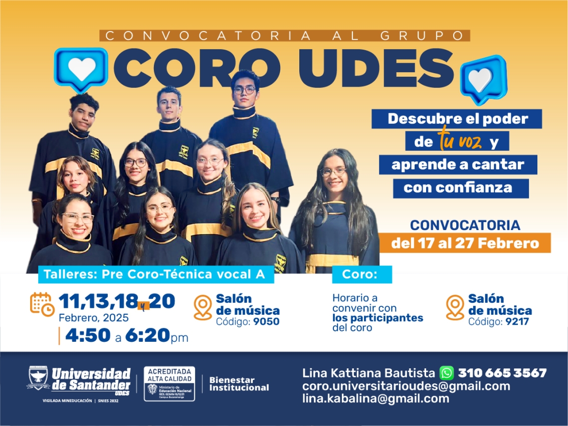 Convocatoria al Grupo Coro Udes