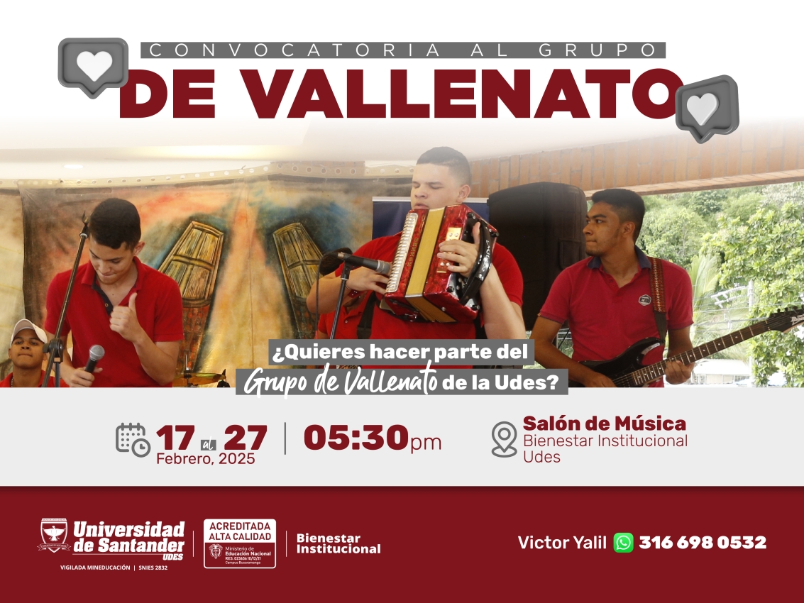 Convocatoria al Grupo de Vallenato