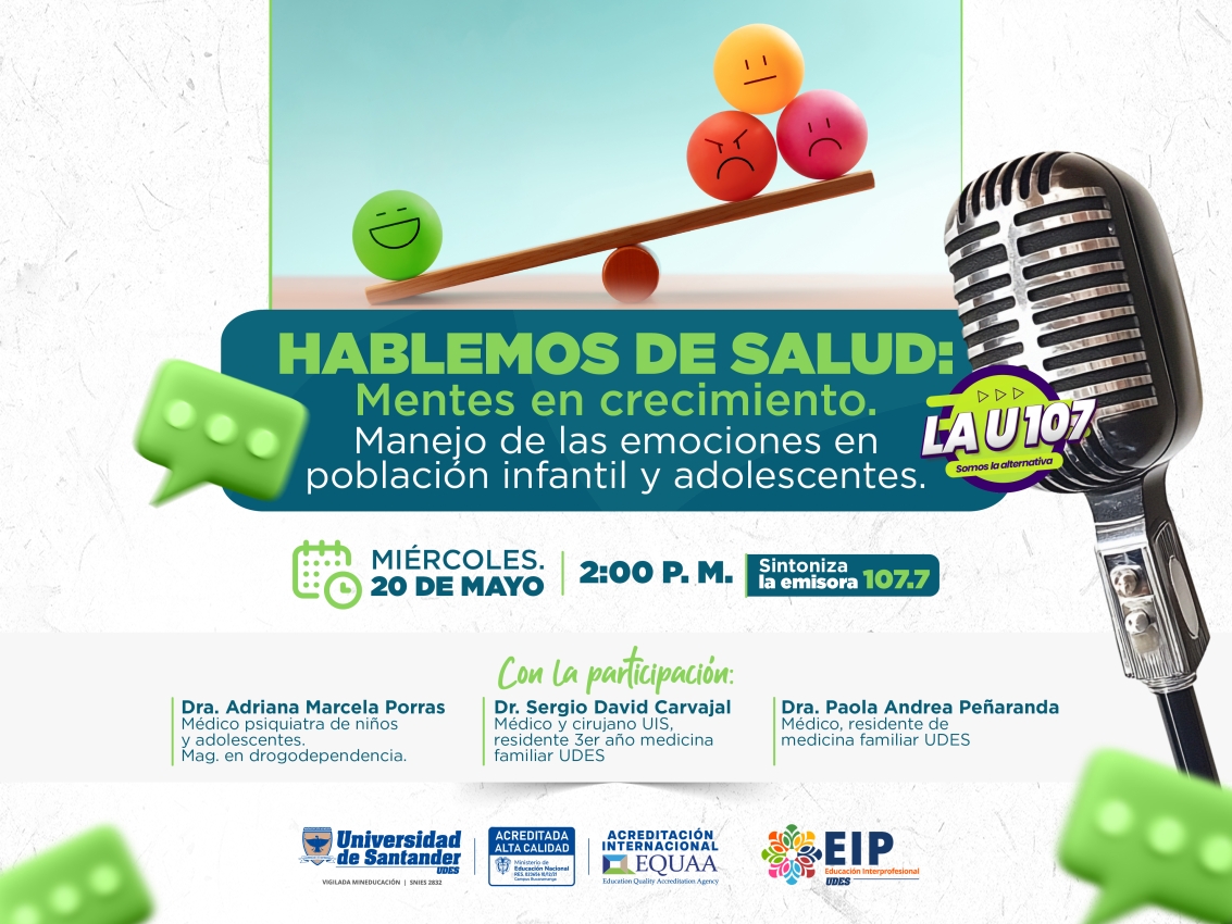 Hablemos de salud: Mentes en crecimiento - Manejo de las emociones en población infantil y adolescente