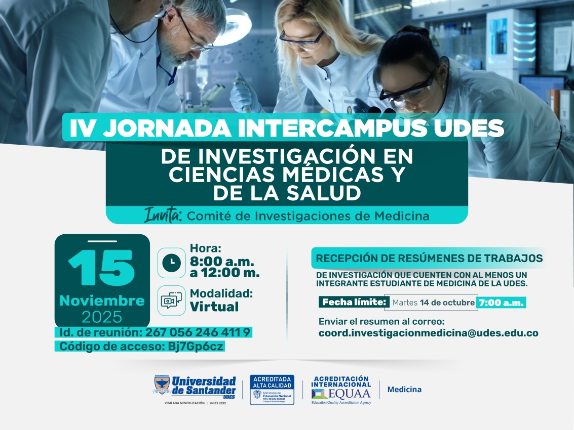 IV Jornada Intercampus UDES de Investigación en Ciencias Médicas y de la Salud