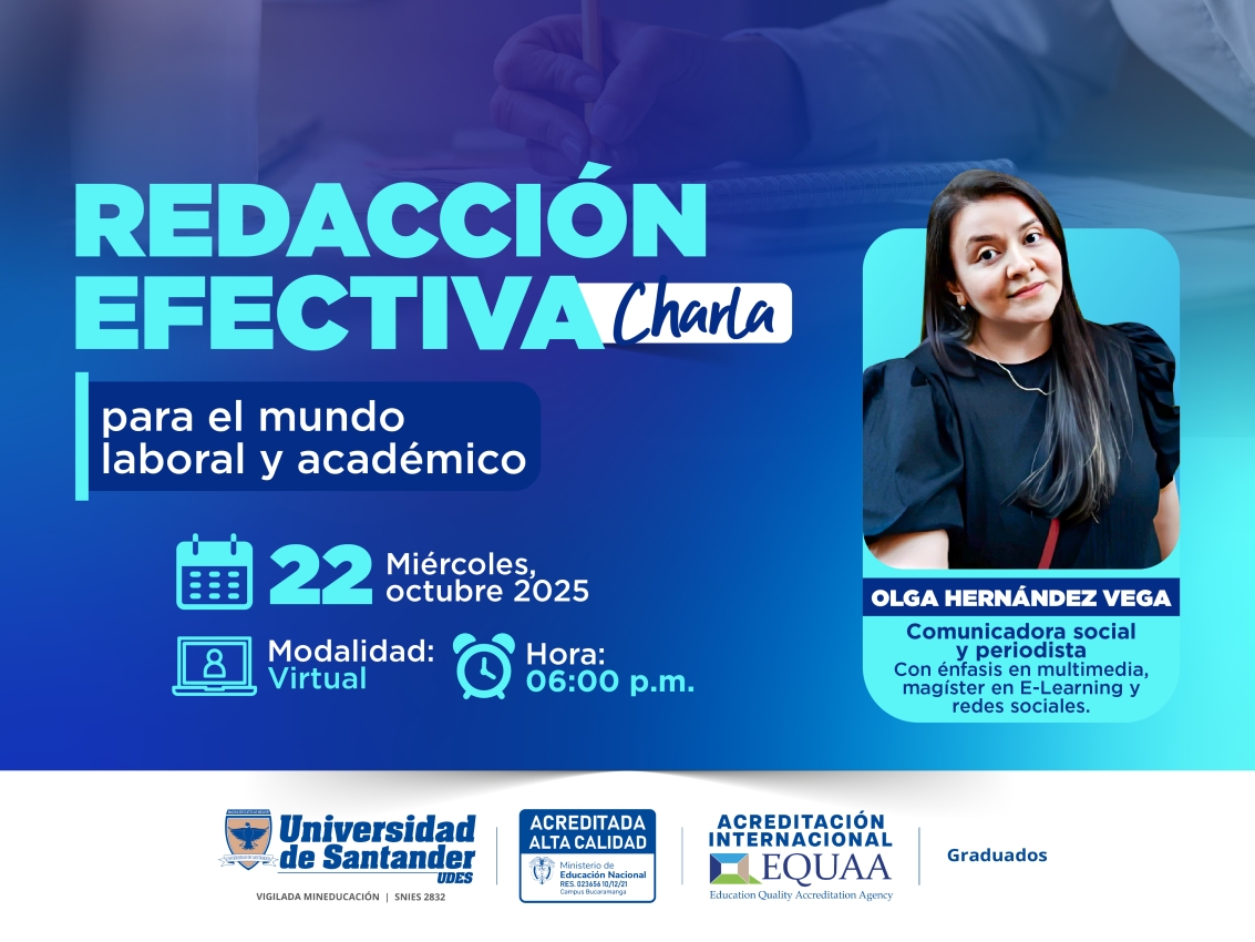 Charla 'Redacción efectiva para el mundo laboral y académico'