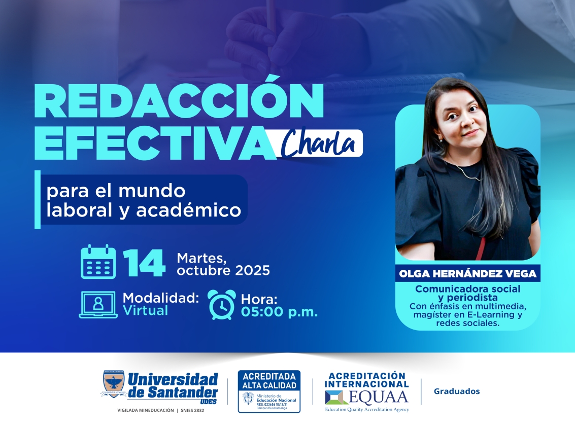 Charla 'Redacción efectiva para el mundo laboral y académico'