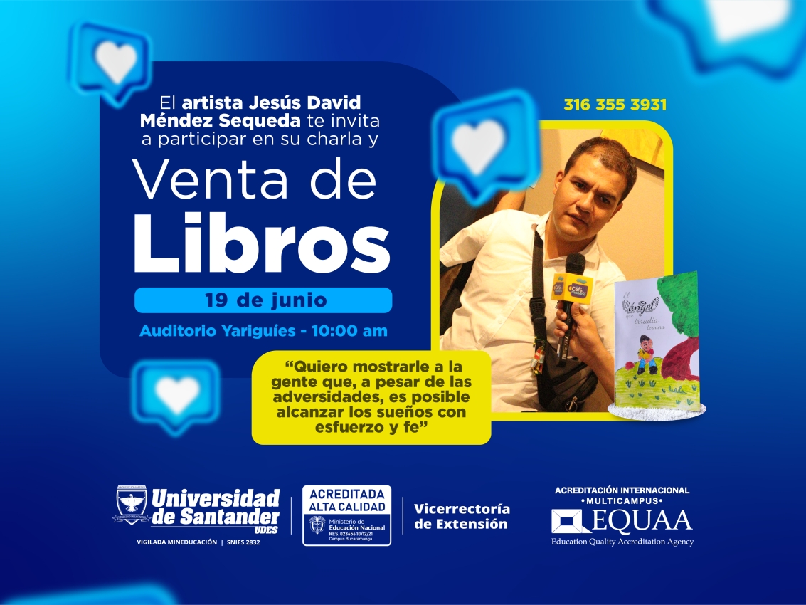 Charla y Venta de Libros con Jesús David Méndez Sequeda
