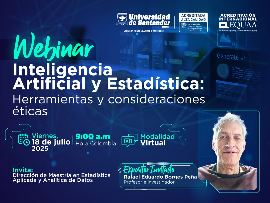 Webinar Inteligencia Artificial y Estadística: Herramientas y consideraciones éticas
