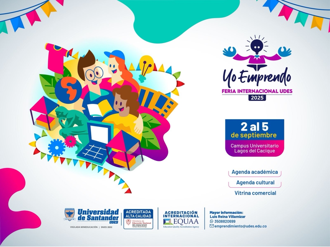 Yo Emprendo Feria Internacional UDES 2025, en los eventos de la Vicerrectoría de Extensión.