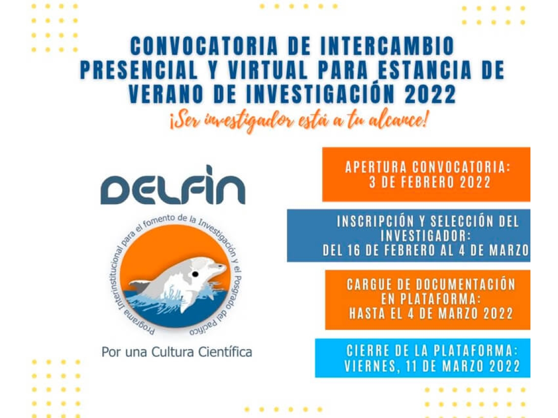 Convocatoria de intercambio DELFIN 2022