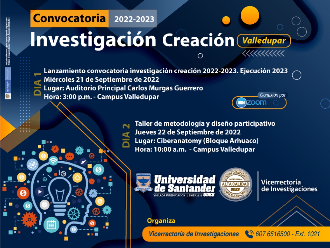 Lanzamiento "Convocatoria Investigación Creación 2022 - 2023"