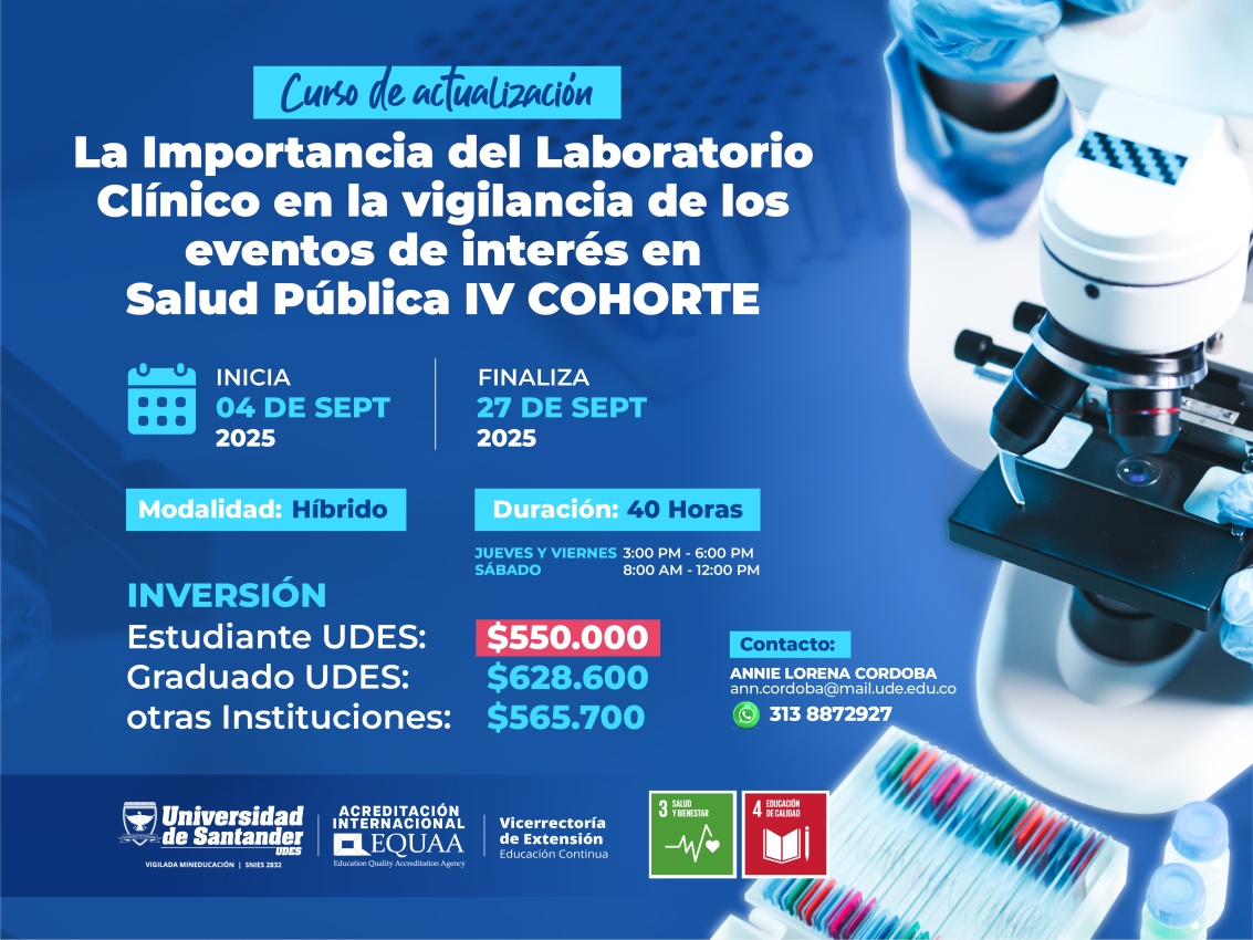 Curso de Actualización: La Importancia del Laboratorio Clínico en la Vigilancia de los Eventos de Interés en Salud Pública IV Cohorte