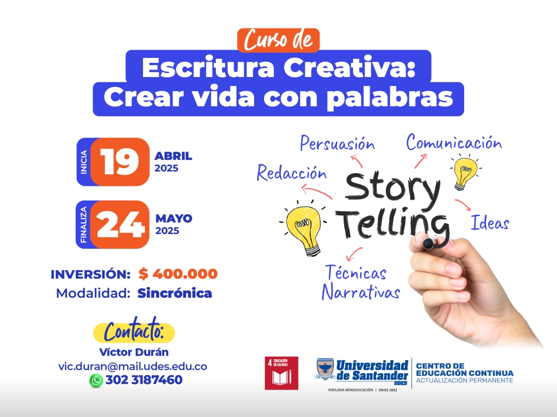 Curso de Escritura Creativa: Crear Vida con Palabras