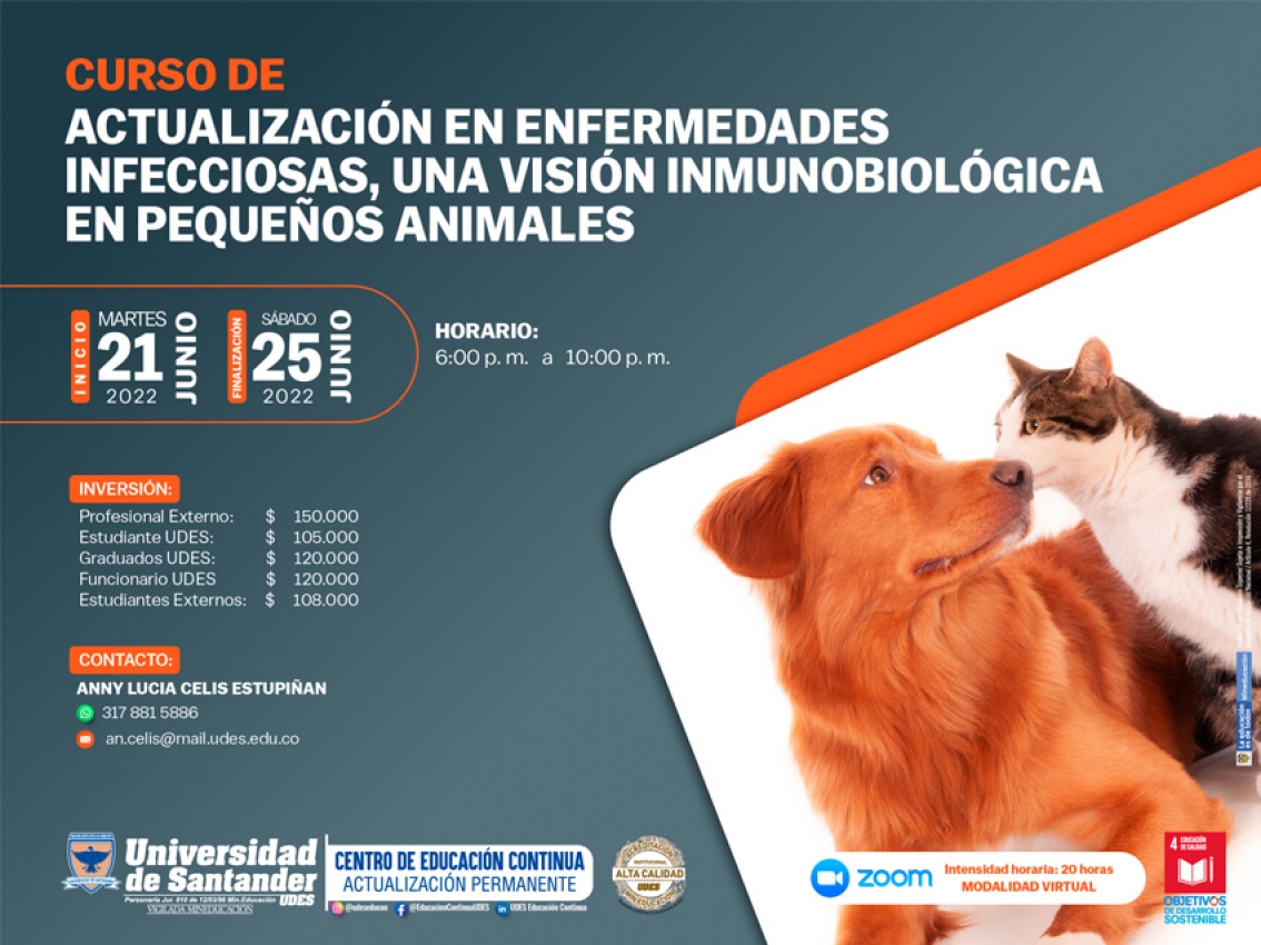 Curso de actualización en Enfermedades Infecciosas: una visión inmunobiológica en pequeños animales