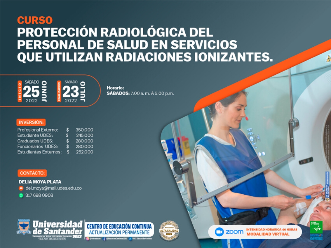 Curso 'Protección radiológica del personal de salud en servicios que utilizan radiaciones ionizantes'