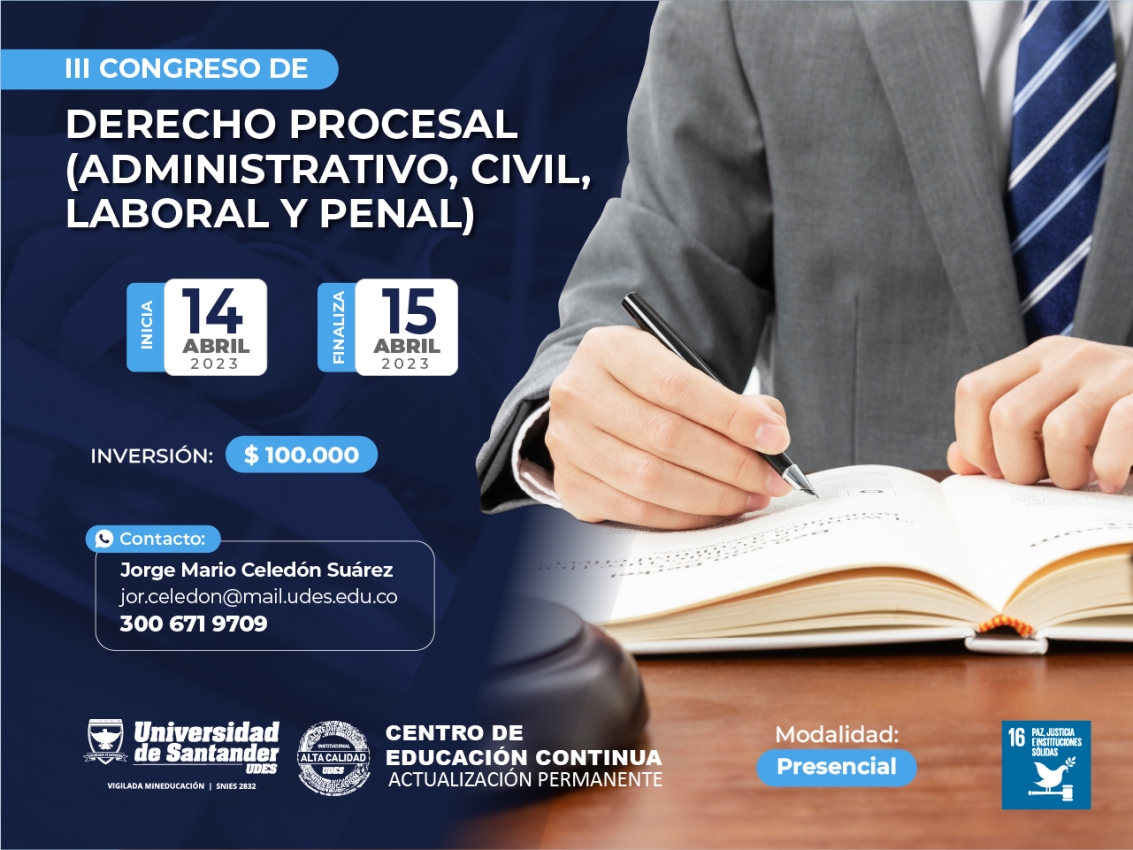 Tercer Congreso de Derecho Procesal (Administrativo, Civil, Laboral Y Penal)