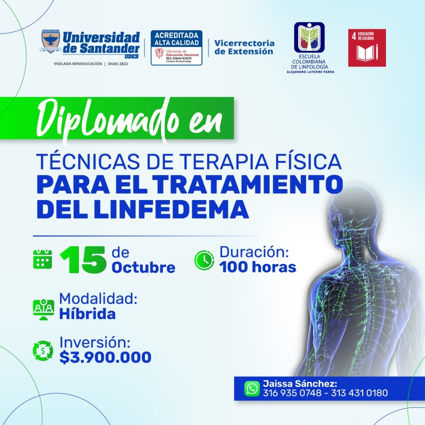 Diplomado en técnicas de terapia física para el tratamiento del linfedema