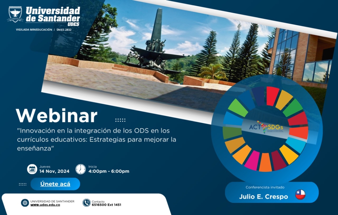 Webinar Innovación en la integración de los ODS en los currículos educativos: Estrategias para mejorar la enseñanza