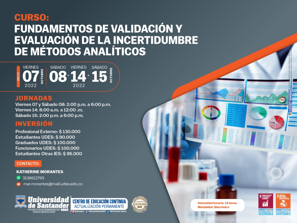 Curso Fundamentos de Validación y Evaluación de la Incertidumbre de Métodos Analíticos