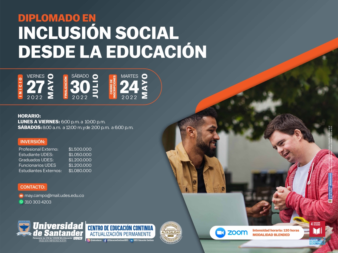 Diplomado en “Inclusión Social desde la Educación”