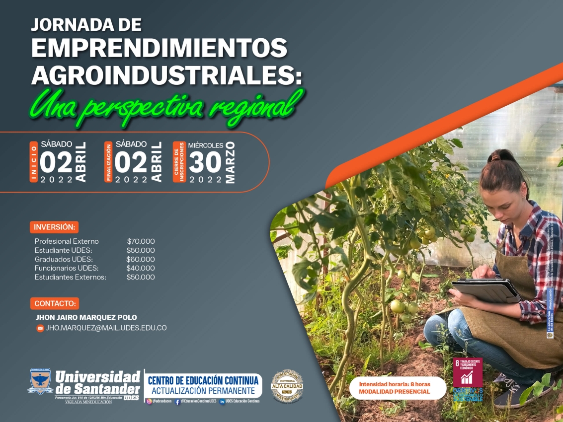 Jornada de Emprendimientos Agroindustriales: "Una Perspectiva Regional"