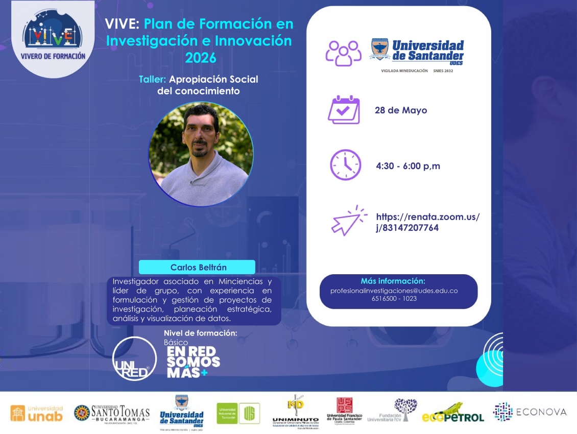 VIVE: Plan de Formación en Investigación e Innovación 2026
