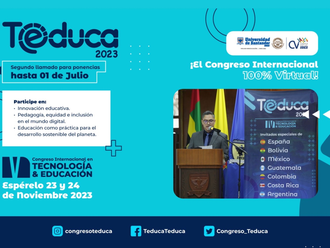 ¡Postúlate como ponente en el Congreso Internacional de Tecnología y Educación - Teduca 2023! 