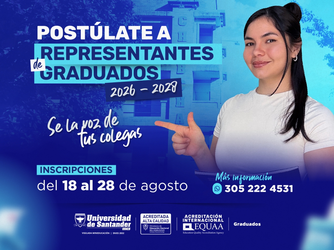 Convocatoria para elegir a los representantes de graduados 2026 - 2028