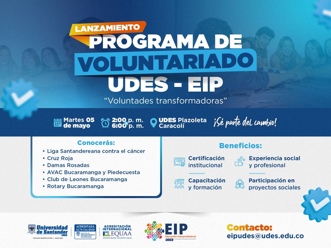 Programa de Voluntariado UDES - EIP: Voluntades transformadoras