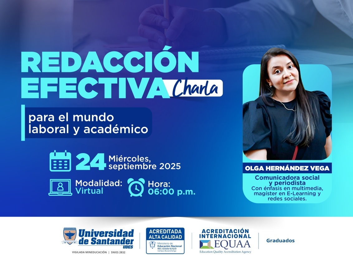Charla 'Redacción efectiva para el mundo laboral y académico'